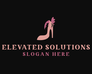 High Heels Flower Fashion logo design