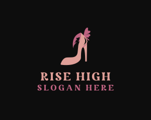 High Heels Flower Fashion logo design