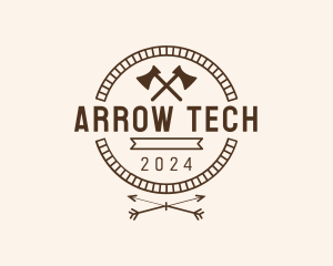 Arrow - Hipster Arrow Axe logo design