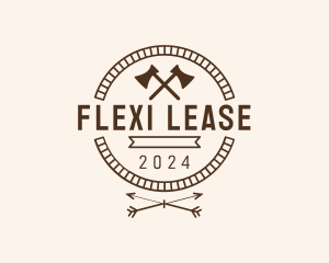 Hipster Arrow Axe logo design