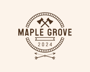 Hipster Arrow Axe logo design