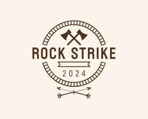 Hipster Arrow Axe logo design