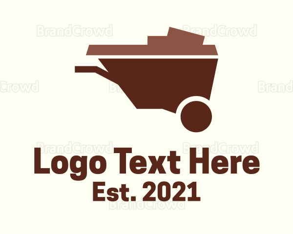 Brown Soil Wheelbarrow Logo