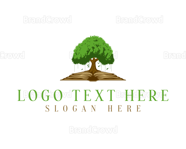 Tree Book Forest Logo