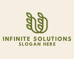 Sustainability - Green Leaf Letter U logo design
