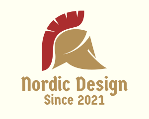 Scandinavia - Ancient Spartan Helmet logo design