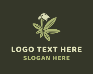 Patriotic - Eagle Cannabis Weed logo design