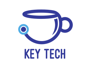 Tech Coffee Cup logo design