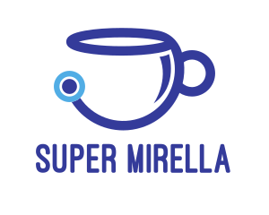Blue - Tech Coffee Cup logo design