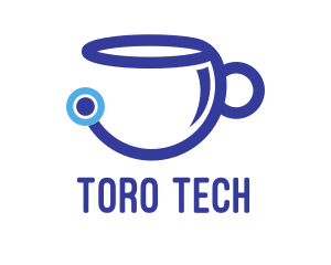 Tech Coffee Cup logo design