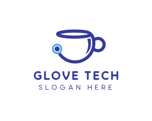 Tech Coffee Cup logo design