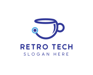 Tech Coffee Cup logo design