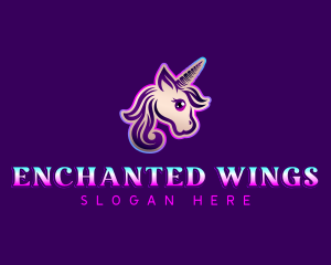 Unicorn Horse Pony logo design