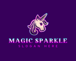 Unicorn Horse Pony logo design