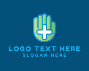 Surgery - Medical Cross Hand logo design