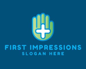 Medical Cross Hand logo design