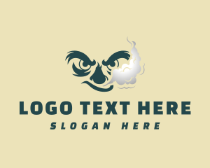 Tobacco - Mad Face Smoker logo design