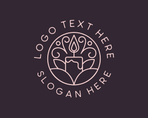 Massage - Lotus Candle Yoga logo design