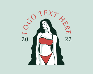 Mermaid Tail - Sexy Feminine Bikini logo design