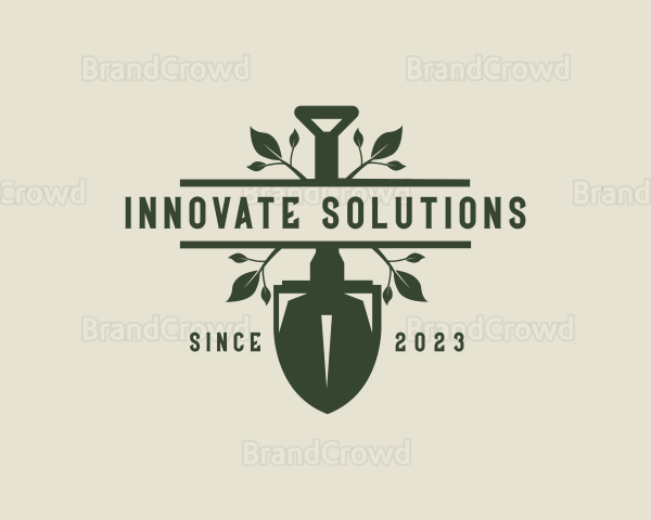 Shovel Landscaper Tools Logo