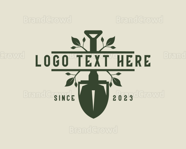 Shovel Landscaper Tools Logo