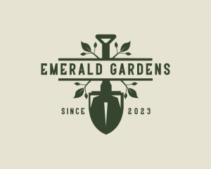 Shovel Landscaper Tools logo design