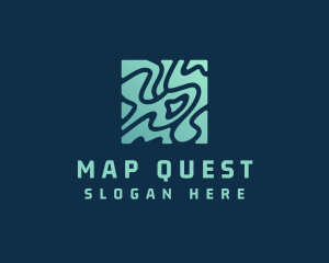 Land Area Mapping logo design