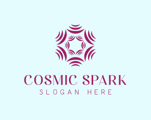 Abstract Spark Flower logo design