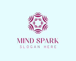 Abstract Spark Flower logo design