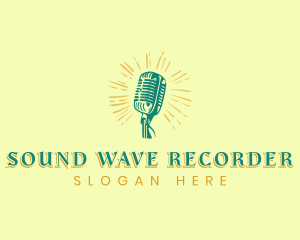 Microphone Studio Recording logo design