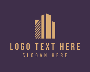 High Rise - Real Estate Skyline Building logo design