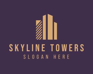 Real Estate Skyline Building  logo design