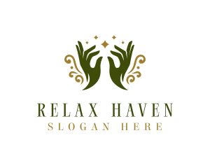 Hand Relaxation Wellness logo design