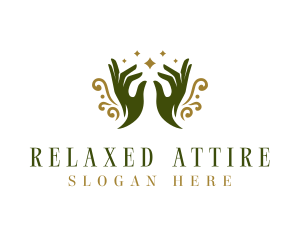 Hand Relaxation Wellness logo design