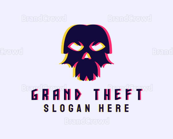 Anaglyph Gaming Skull Logo