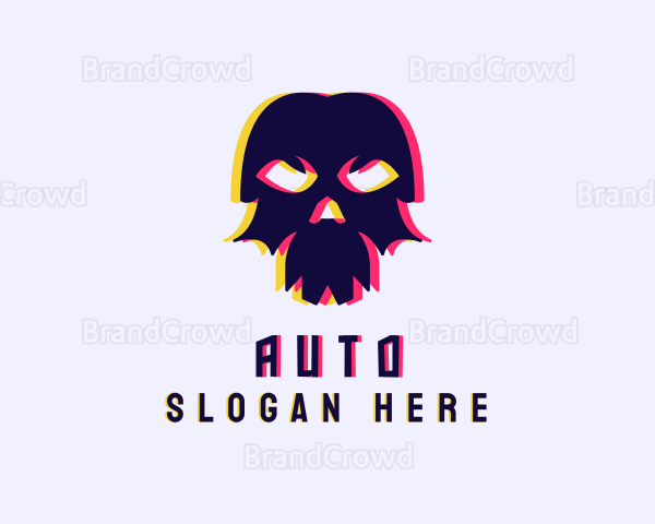 Anaglyph Gaming Skull Logo