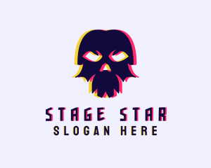 Anaglyph Gaming Skull Logo