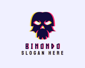 Skeleton - Anaglyph Gaming Skull logo design