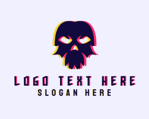 Anaglyph Gaming Skull Logo