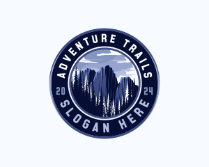 Mountain Campsite Adventure logo design