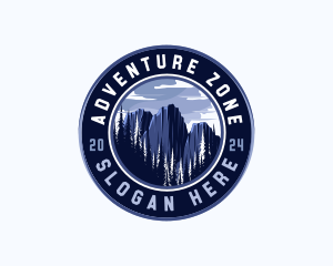 Mountain Campsite Adventure logo design