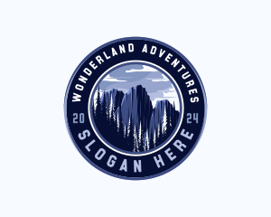 Mountain Campsite Adventure logo design