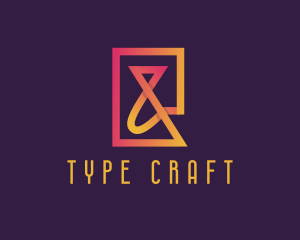 Typography - Gradient Ampersand Typography logo design