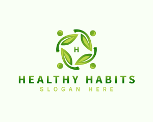 Community Healthy Leaf logo design