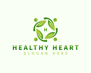 Community Healthy Leaf logo design