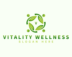 Community Healthy Leaf logo design