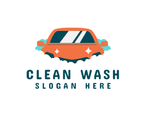 Clean Car Wash Service logo design