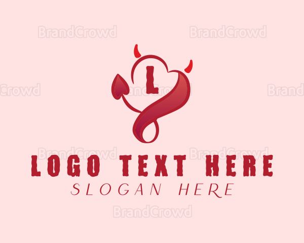 Devil Heart Lettermark Logo