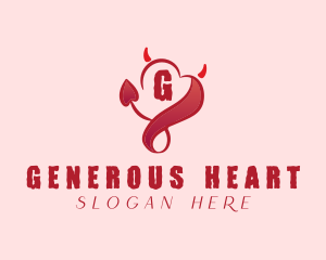 Devil Heart Lettermark logo design