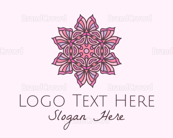 Pink Decorative Flower Logo